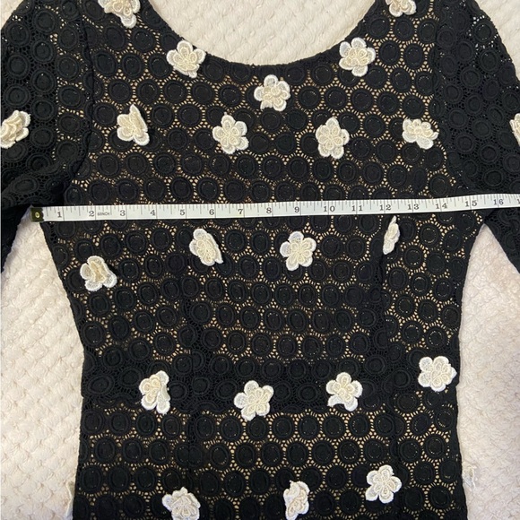 Dolce and Gabbana Crochet Floral Little Black Lace Dress LBD Size Small - Picture 13 of 16